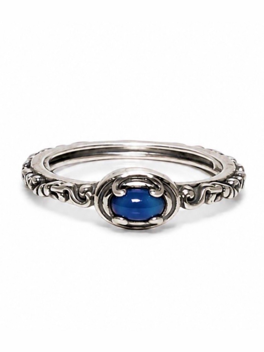 Carolyn Pollack Southwestern Sterling Silver Lapis  Gemstone Ring size 9.25